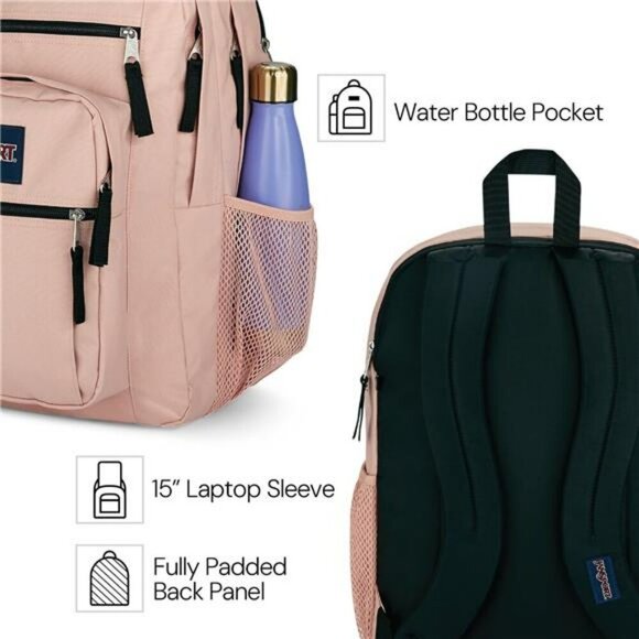 Black Laptop Backpack 15 Inch Computer Bag School Work Travel Bookbag with Pocke main image 4